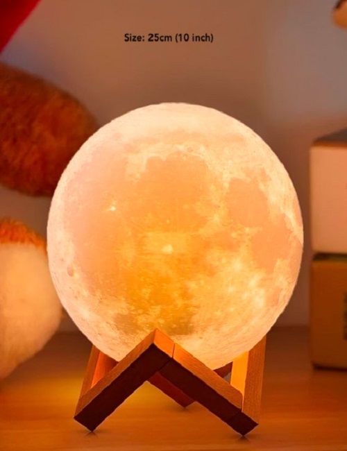 Rechargeable 3D Moon Lamp Large Size